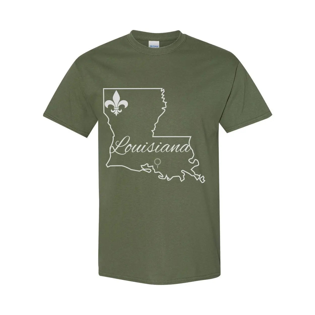 Louisiana Heritage Louisiana State Heavy Cotton T-Shirt Print Melon Inc.