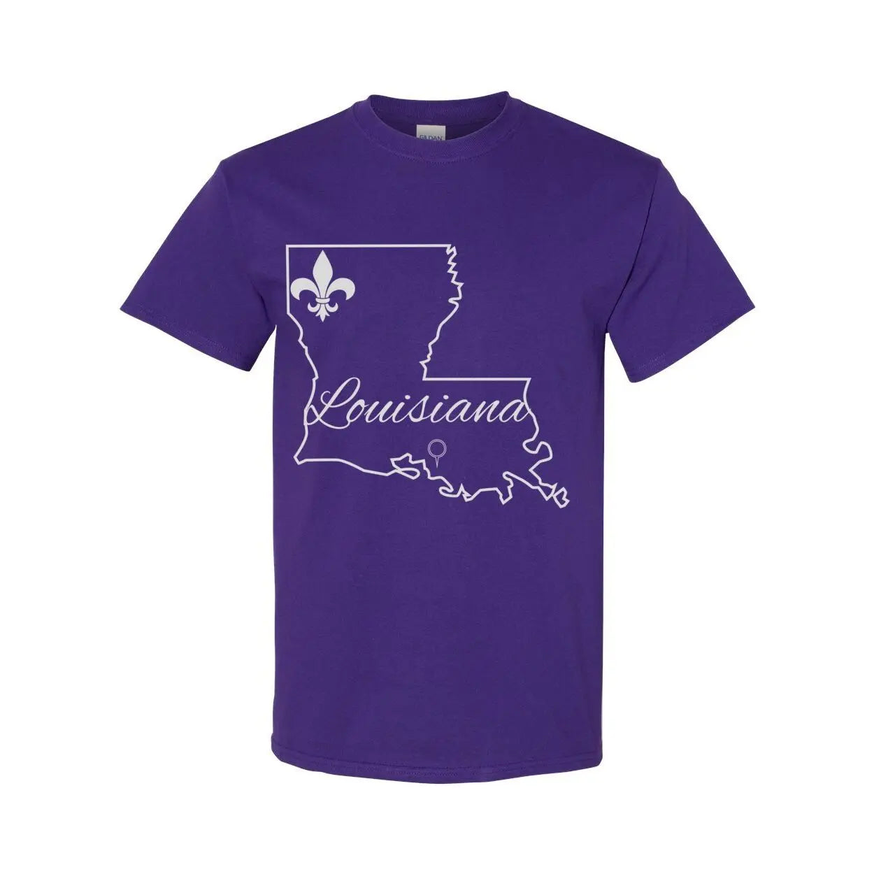 Louisiana Heritage Louisiana State Heavy Cotton T-Shirt Print Melon Inc.