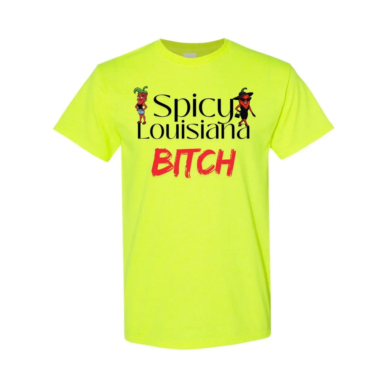 Louisiana Heritage Spicy Louisiana Bitch Heavy Cotton T-Shirt Print Melon Inc.