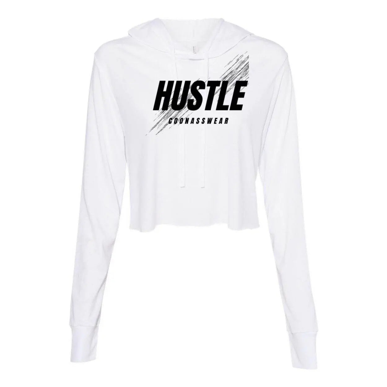 Hustle Cropped Long Sleeve Hoodie - The Broken French Door