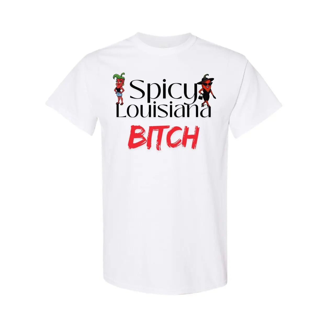 Louisiana Heritage Spicy Louisiana Bitch Heavy Cotton T-Shirt Print Melon Inc.