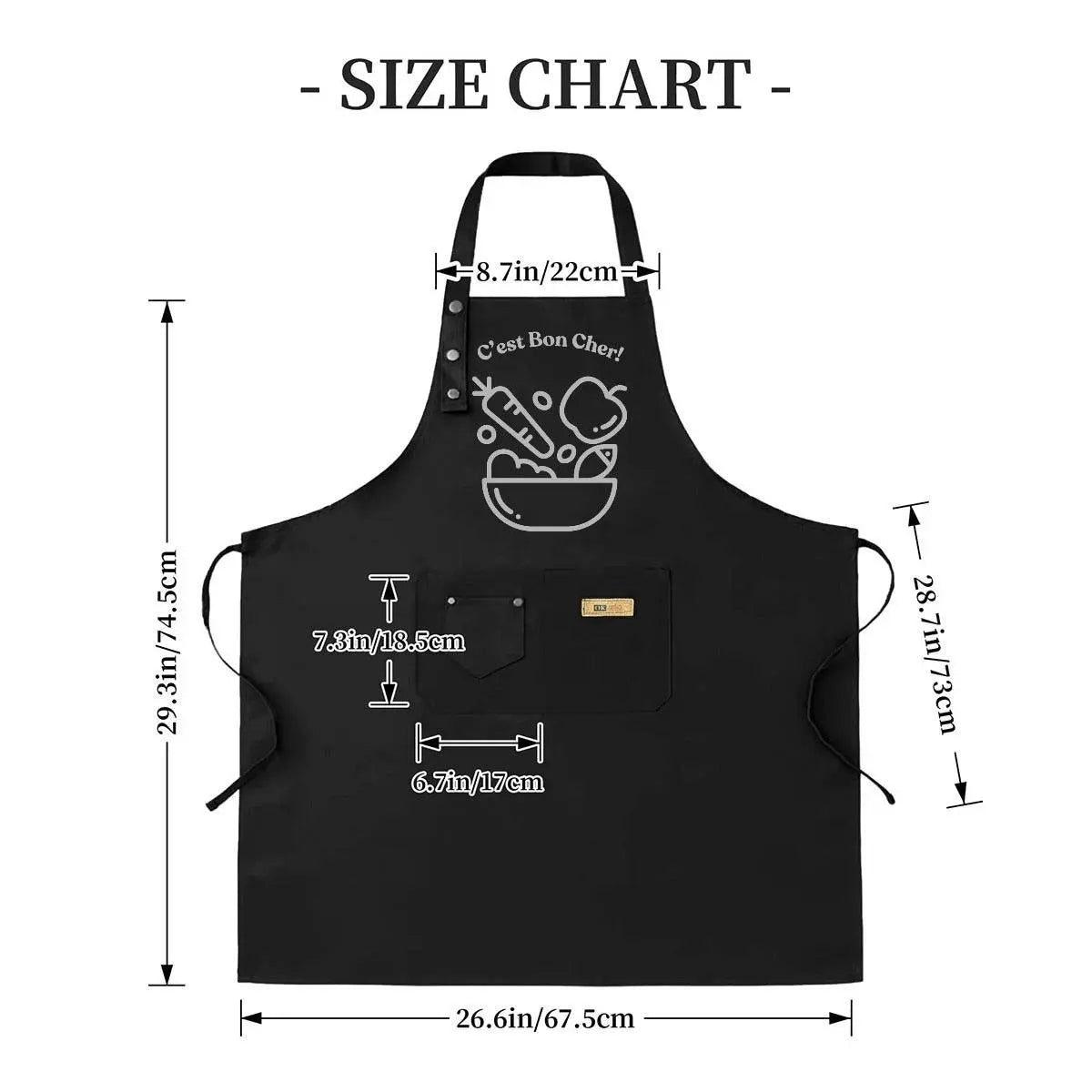 C'est Bon Cher! Waterproof Apron With Pockets - The Broken French Door