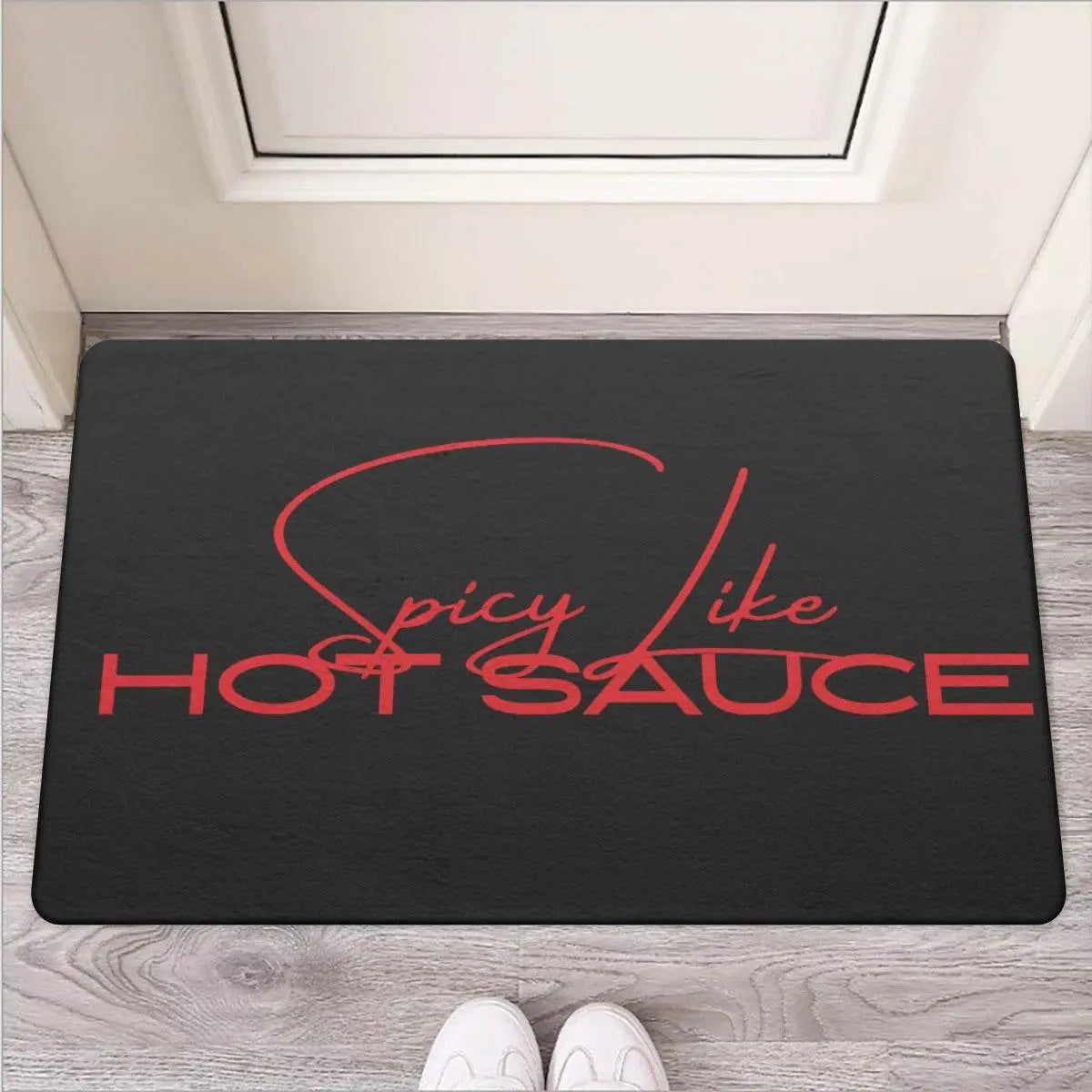 Spicy Like Hot Sauce Door Mat | Rubber - The Broken French Door