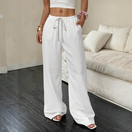 All-Over Print Women’s Straight-Leg Casual Pants - The Broken French Door