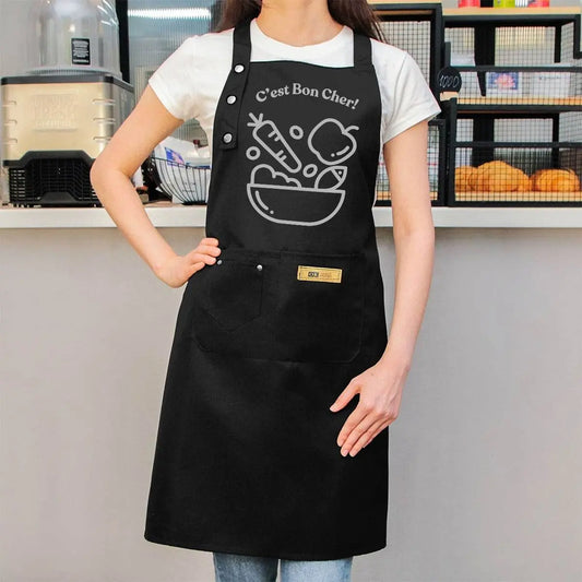 C'est Bon Cher Waterproof Apron With Pockets - The Broken French Door