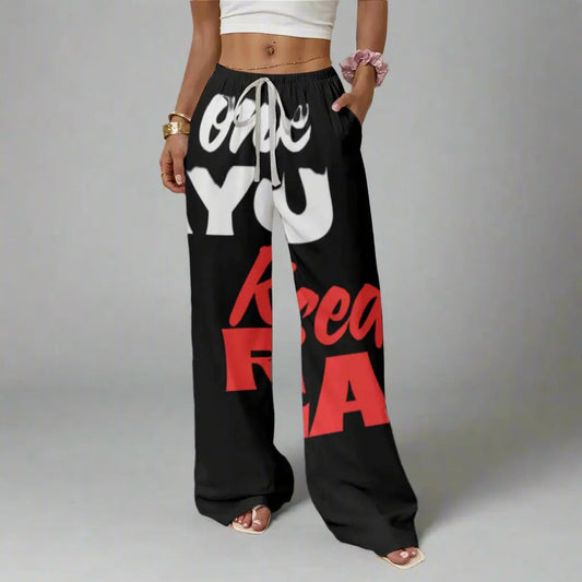 Born on the Bayou Raised on Roux-Women’s Straight-Leg Casual Pants - The Broken French Door
