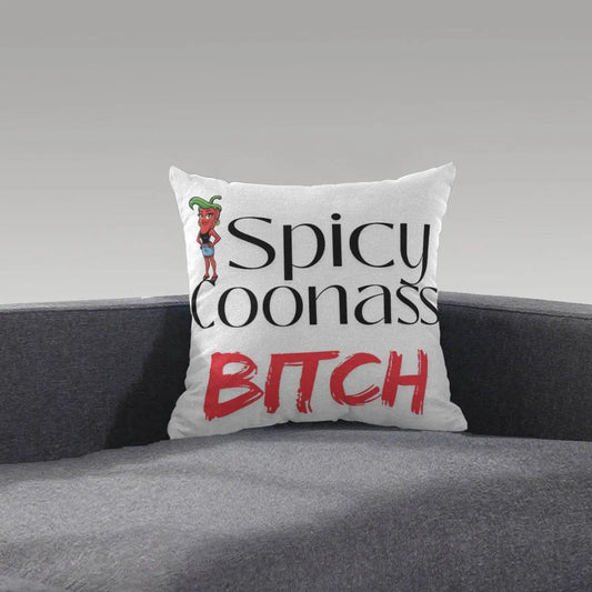Spicy Coonass Bitch Short Plush Pillow - The Broken French Door