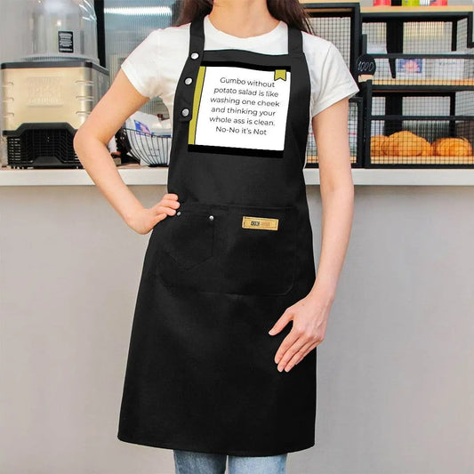 Gumbo w/out Potato Salad Waterproof Apron With Pockets - The Broken French Door