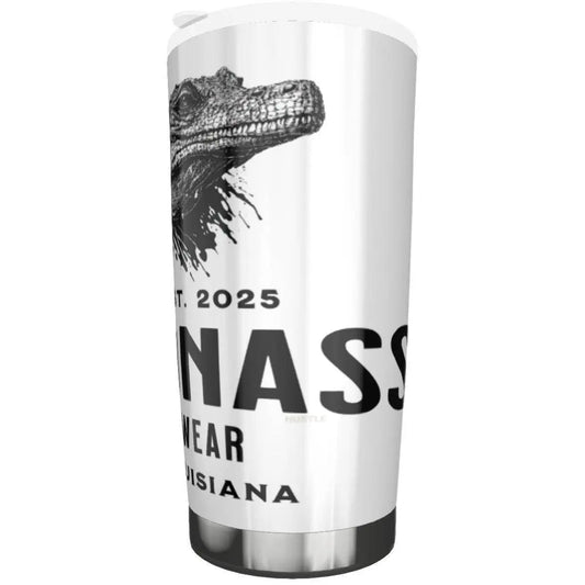 Louisiana Heritage 20oz Stainless Steel Tumbler with Alligator Coonass Design - The Broken French Door