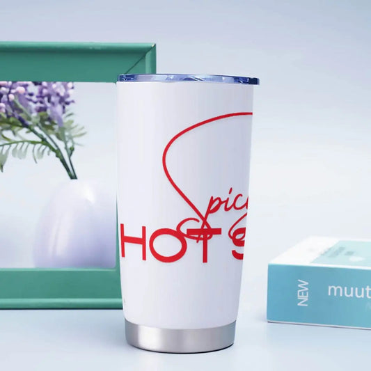 Louisiana Heritage 20oz Stainless Steel Tumbler - Spicy Hot Sauce Design, Insulated Travel Mug - The Broken French Door
