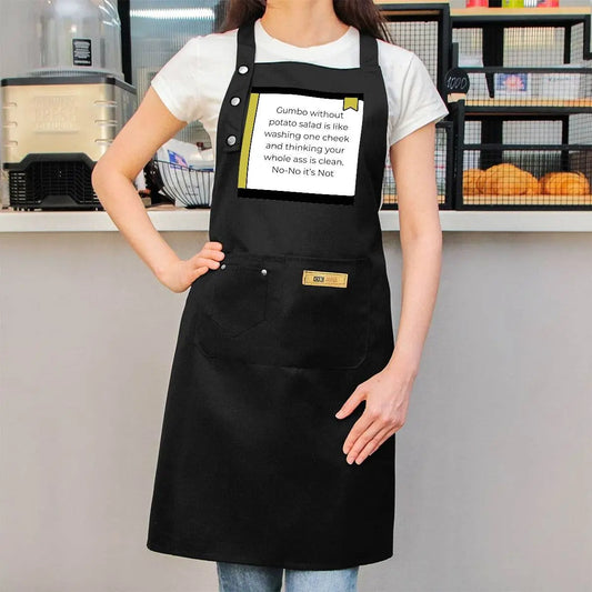 Gumbo w/out Potato Salad Waterproof Apron With Pockets - The Broken French Door
