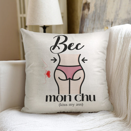 Louisiana Heritage Bec mon chu (kiss my ass) Throw Pillow Yoycol