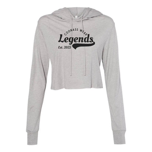 Legend Cropped Long Sleeve Hoodie - The Broken French Door