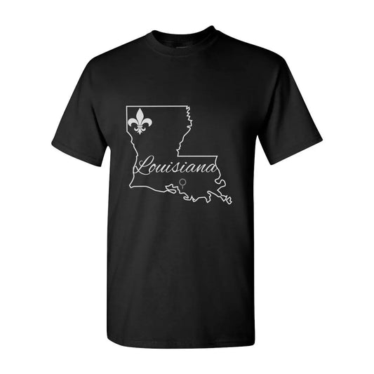 Louisiana Heritage Louisiana State Heavy Cotton T-Shirt Print Melon Inc.