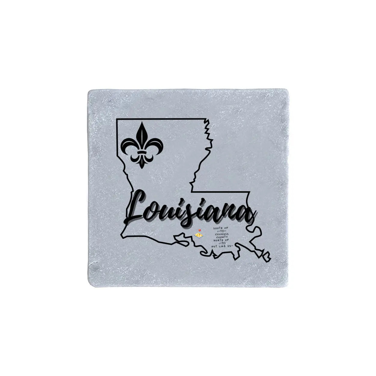 Louisiana State Real Stone Coasters Print Melon Inc.