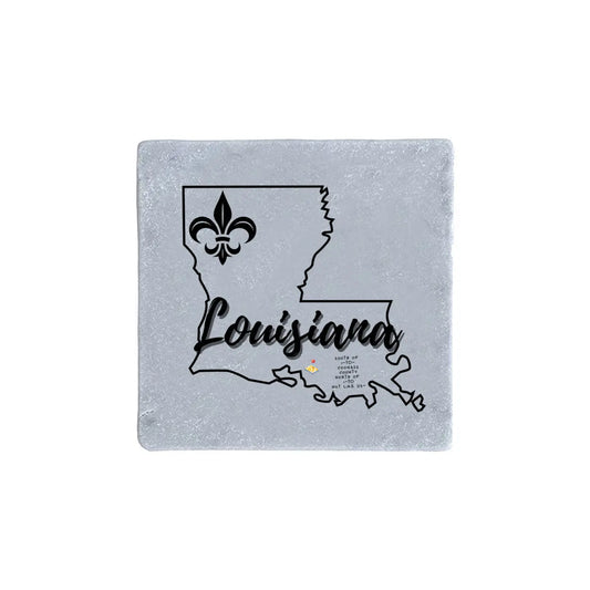 Louisiana State Real Stone Coasters Print Melon Inc.