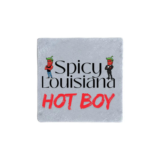 Spicy Louisiana Hot Boy Real Stone Coasters Print Melon Inc.