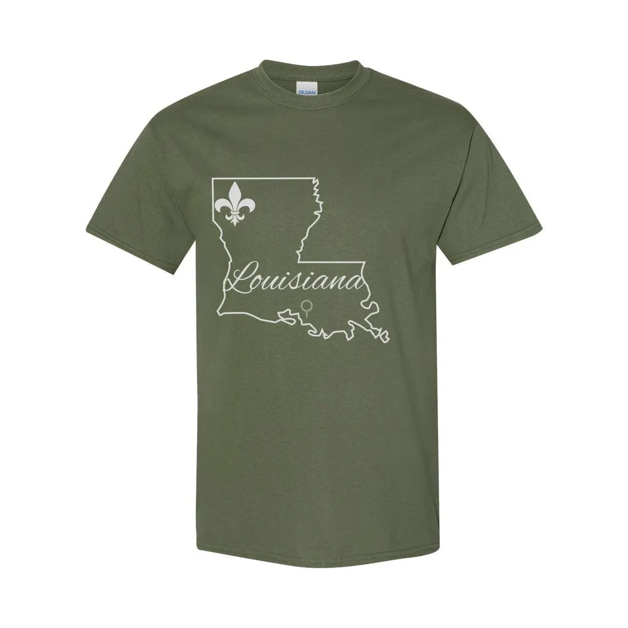 Louisiana Heritage Louisiana State Heavy Cotton T-Shirt Print Melon Inc.