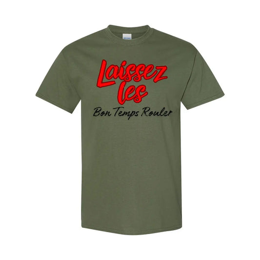Louisiana Heritage laissez les bon temps ruler-Heavy Cotton T-Shirt Print Melon Inc.