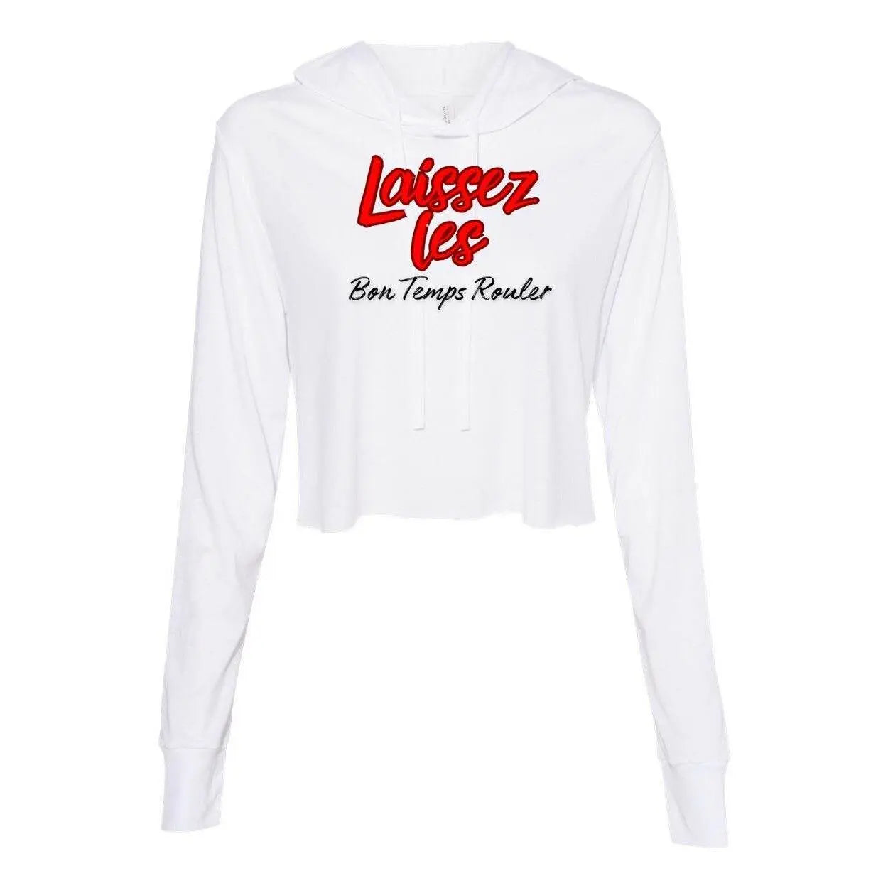 Laissez les bon temps rouler-Cropped Long Sleeve Hoodie - The Broken French Door