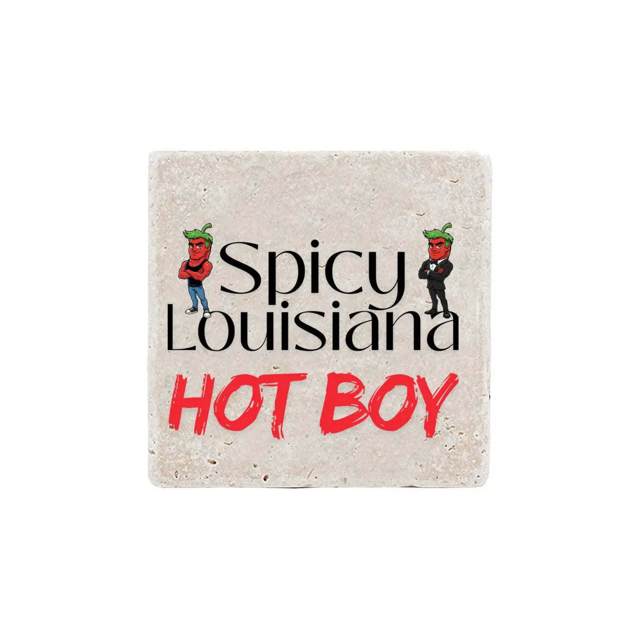 Spicy Louisiana Hot Boy Real Stone Coasters Print Melon Inc.