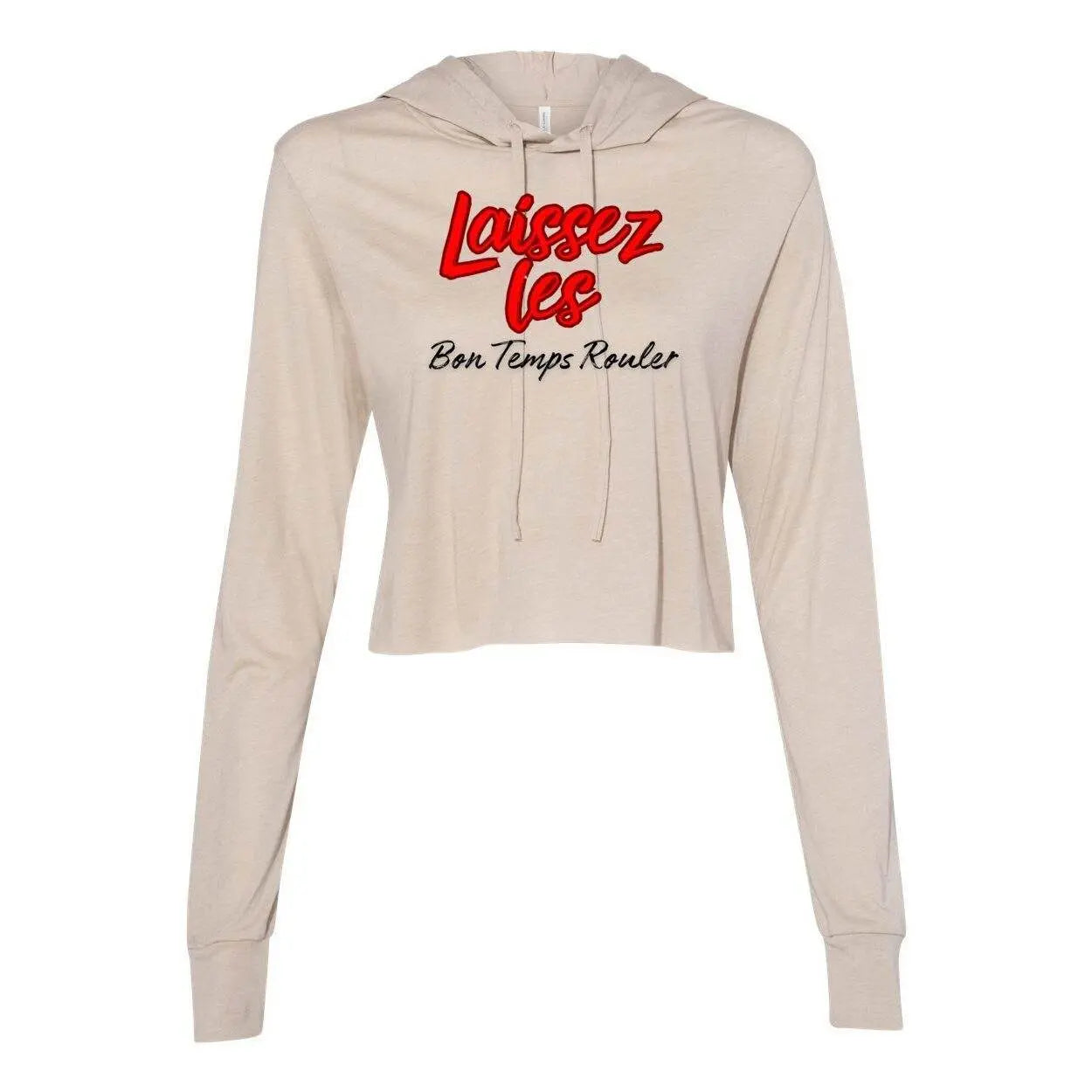 Laissez les bon temps rouler-Cropped Long Sleeve Hoodie - The Broken French Door