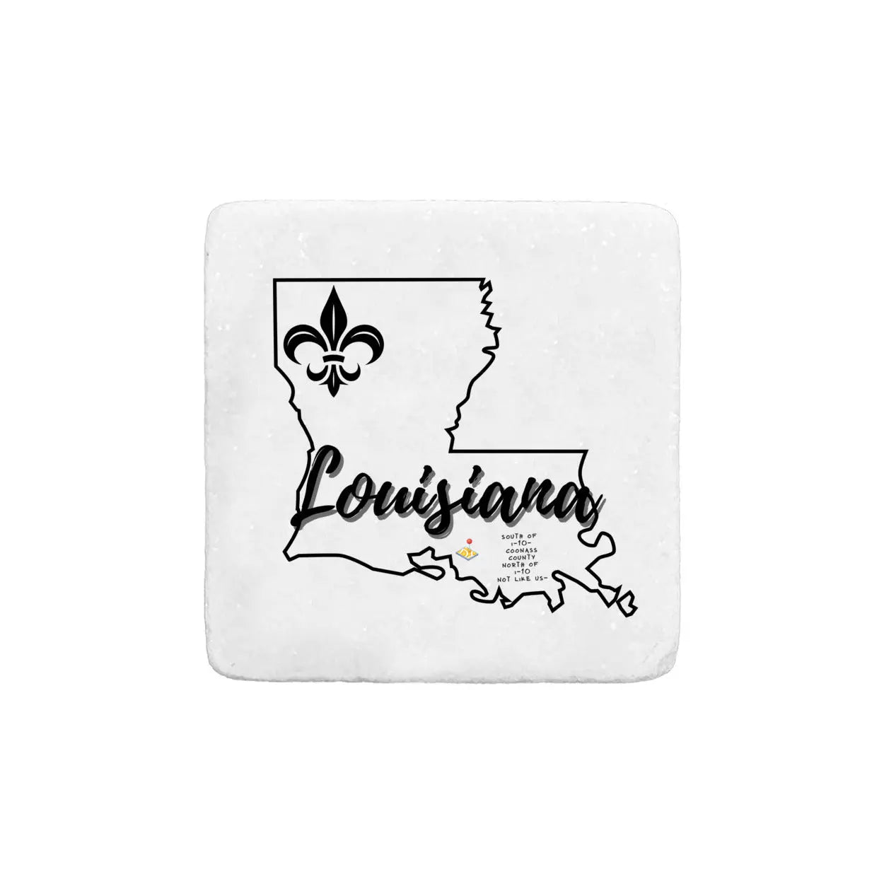 Louisiana State Real Stone Coasters Print Melon Inc.